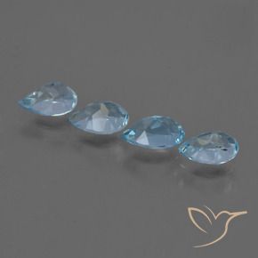 Topaz Gemstones in 6.9 x 4.8 mm Size for Sale, Topaz Stones in Swiss Blue Color