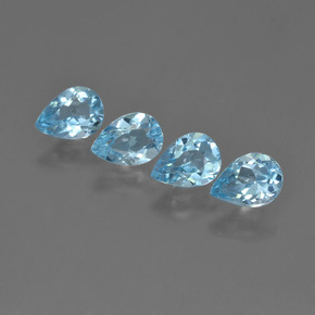 Azul Cielo Topacio Gema - 0.7ct Corte en forma de pera (ID: 455758)