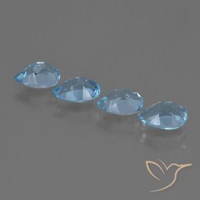 Topaz Gemstones in 7 x 5 mm (calibrated) Size for Sale, Topaz Stones in Swiss Blue Color