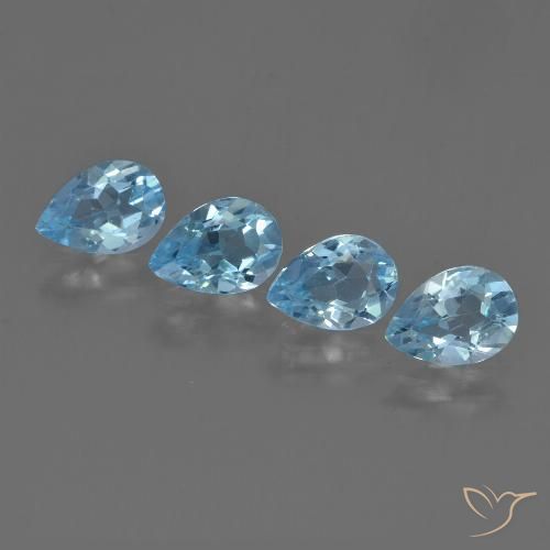 3.09ctw Natural Swiss Blue Topaz, Pear Shape, VVS-VS
