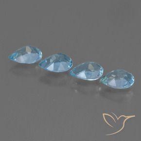 Topaz Gemstones in 7 x 5 mm (calibrated) Size for Sale, Topaz Stones in Swiss Blue Color