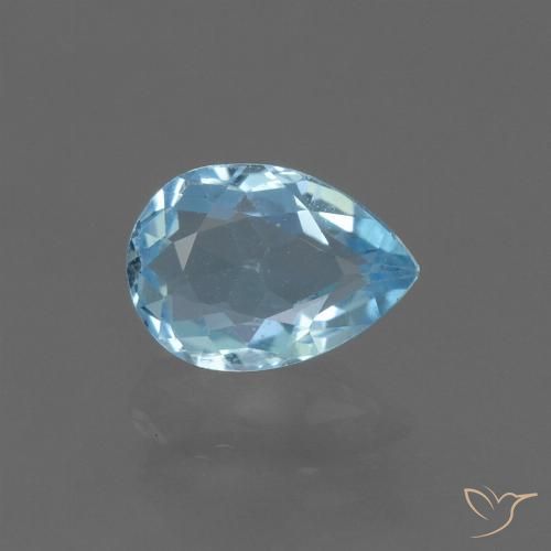 0.87ct Natural Sky Blue Topaz, Pear Shape, VS