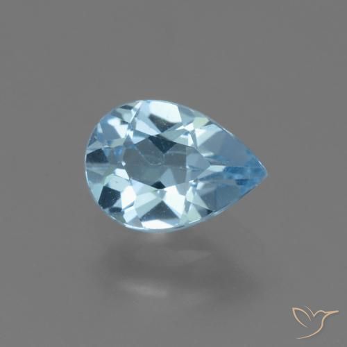 Deep Maya Blue Топаз Камень - 0.8ct Фасетная Груша (ID: 455771)
