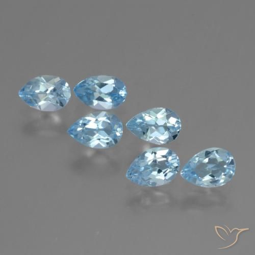 2.80ctw Natural Sky Blue Topaz, Pear Shape, VS