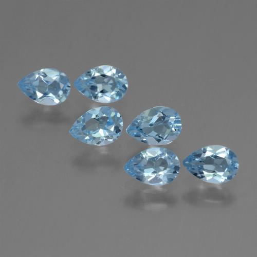 Azul Suizo Topacio Gema - 0.5ct Corte en forma de pera (ID: 455790)