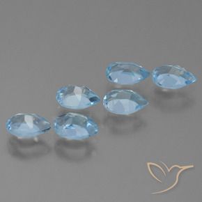 Topaz Gemstones in 6.2 x 4.3 mm Size for Sale, Topaz Stones in Sky Blue Color
