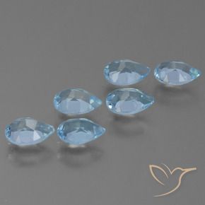 Topaz Gemstones in 6 x 4.2 mm Size for Sale, Topaz Stones in Sky Blue Color