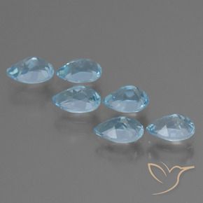 Topaz Gemstones in 6 x 4 mm (calibrated) Size for Sale, Topaz Stones in Swiss Blue Color