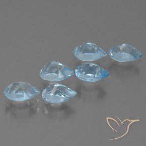Topaz Gemstones in 6 x 4 mm (calibrated) Size for Sale, Topaz Stones in Sky Blue Color
