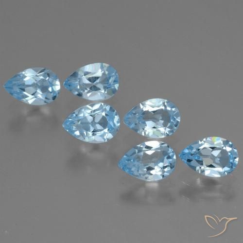 2.89ctw Natural Swiss Blue Topaz, Pear Shape, VS