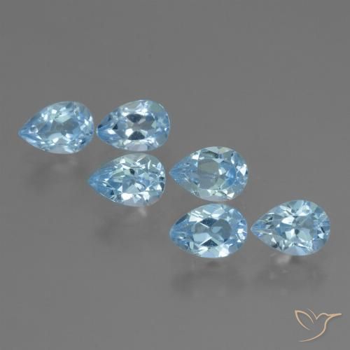 3.69ctw Natural Swiss Blue Topaz, Pear Shape, VS
