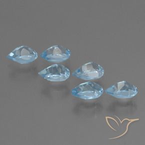 Topaz Gemstones in 6 x 4 mm (calibrated) Size for Sale, Topaz Stones in Swiss Blue Color