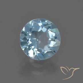 2.21 ct Blue Topaz Stone, Natural Topaz in Round Facet Shape for Sale