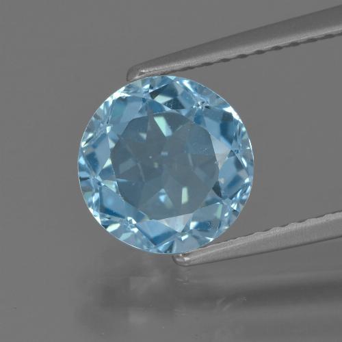 Azul maya intenso Topacio Gema - 2.4ct Faceta Redonda (ID: 455809)