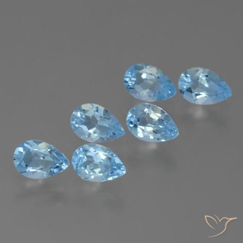 3.07ctw Natural Swiss Blue Topaz, Pear Shape, VS