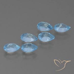 Topaz Gemstones in 6 x 4 mm (calibrated) Size for Sale, Topaz Stones in Sky Blue Color