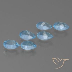 Topaz Gemstones in 6.1 x 4.2 mm Size for Sale, Topaz Stones in Swiss Blue Color