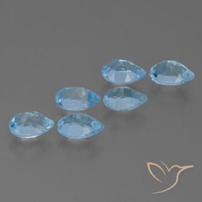 Topaz Gemstones in 6.1 x 4.2 mm Size for Sale, Topaz Stones in Swiss Blue Color