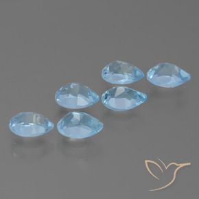 Topaz Gemstones in 5.9 x 4.2 mm Size for Sale, Topaz Stones in Sky Blue Color
