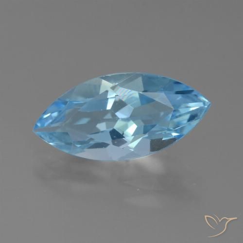3.87ct Natural Swiss Blue Topaz, Marquise, VS, Photo A