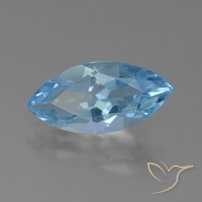 3.87 ct Blue Topaz Stone, Natural Topaz in Marquise Facet Shape for Sale