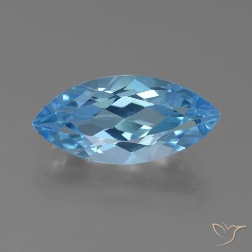 3.94ct Natural Swiss Blue Topaz, Marquise, VS