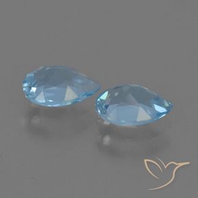 Topaz Gemstones in 7.1 x 5.2 mm Size for Sale, Topaz Stones in Swiss Blue Color