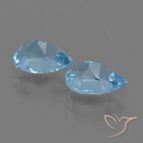 Topaz Gemstones in 7 x 5 mm (calibrated) Size for Sale, Topaz Stones in Swiss Blue Color