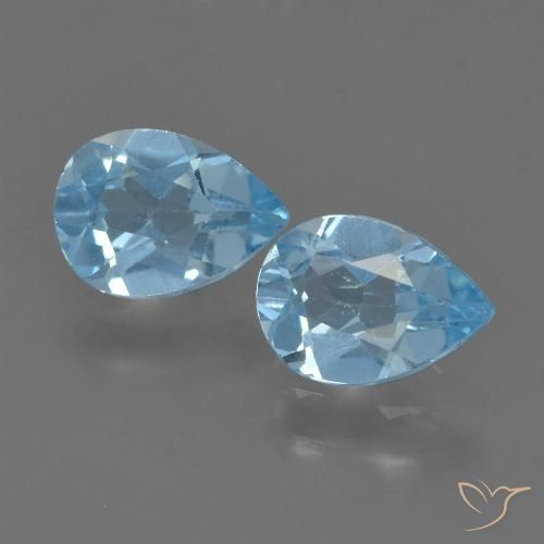 1.59ctw Natural Swiss Blue Topaz, Pear Shape, VVS-VS