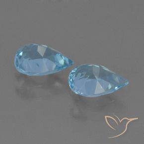Topaz Gemstones in 7 x 5 mm (calibrated) Size for Sale, Topaz Stones in Swiss Blue Color