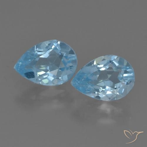 1.64ctw Natural Swiss Blue Topaz, Pear Shape, VS