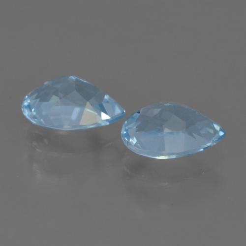 Topaz Gemstones in 7 x 5 mm (calibrated) Size for Sale, Topaz Stones in Swiss Blue Color