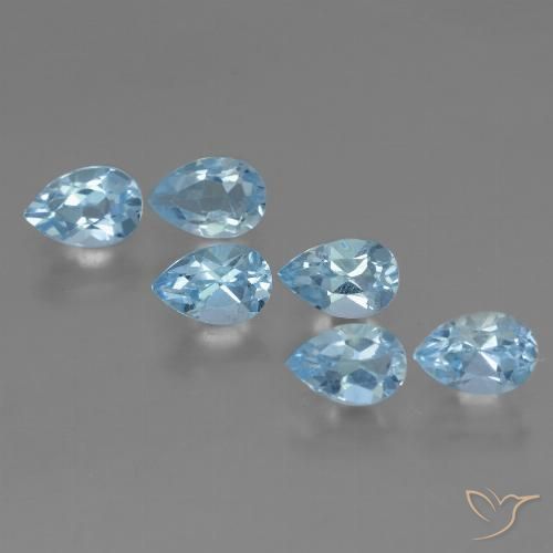 3.06ctw Natural Sky Blue Topaz, Pear Shape, VS