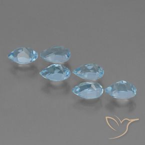 Topaz Gemstones in 6 x 4 mm (calibrated) Size for Sale, Topaz Stones in Sky Blue Color
