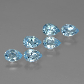 Sky Blue Topaz Gem - 0.5ct Pear Facet (ID: 455861)