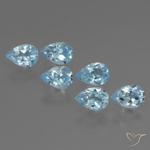 3.55ctw Natural Sky Blue Topaz, Pear Shape, VS
