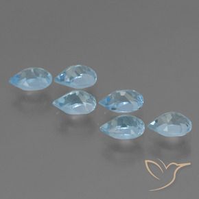 Topaz Gemstones in 6.1 x 4.3 mm Size for Sale, Topaz Stones in Sky Blue Color