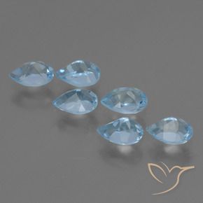 Topaz Gemstones in 6.3 x 4.1 mm Size for Sale, Topaz Stones in Sky Blue Color