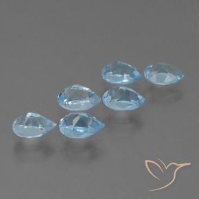 Topaz Gemstones in 6 x 4 mm (calibrated) Size for Sale, Topaz Stones in Sky Blue Color