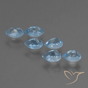 Topaz Gemstones in 6.2 x 4.2 mm Size for Sale, Topaz Stones in Sky Blue Color