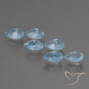 Topaz Gemstones in 6.1 x 4.2 mm Size for Sale, Topaz Stones in Swiss Blue Color