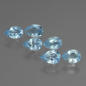 Himmerlblau Topas Edelstein - 0.6ct Birnen Schliff (ID: 455870)