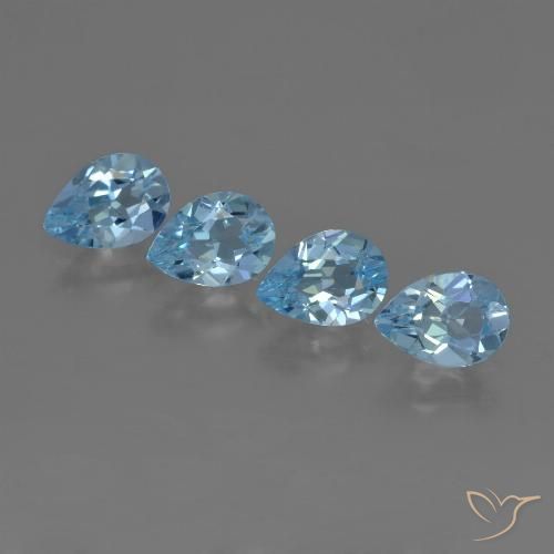 3.02ctw Natural Swiss Blue Topaz, Pear Shape, VS
