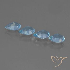 Topaz Gemstones in 7 x 5 mm (calibrated) Size for Sale, Topaz Stones in Swiss Blue Color
