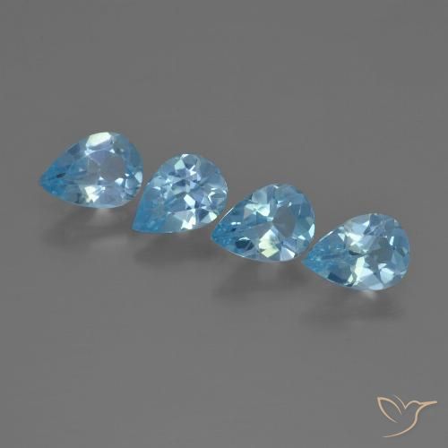 2.92ctw Natural Swiss Blue Topaz, Pear Shape, VS