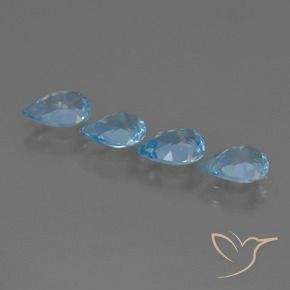 Topaz Gemstones in 7 x 5 mm (calibrated) Size for Sale, Topaz Stones in Swiss Blue Color