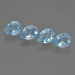 Небесно Голубой Топаз Камень - 0.8ct Фасетная Груша (ID: 455876)