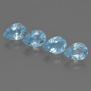 Himmerlblau Topas Edelstein - 0.9ct Birnen Schliff (ID: 455877)