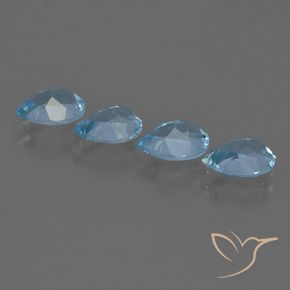 Topaz Gemstones in 7 x 5 mm (calibrated) Size for Sale, Topaz Stones in Swiss Blue Color
