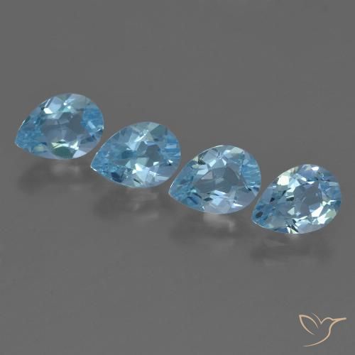 3.33ctw Natural Swiss Blue Topaz, Pear Shape, VS